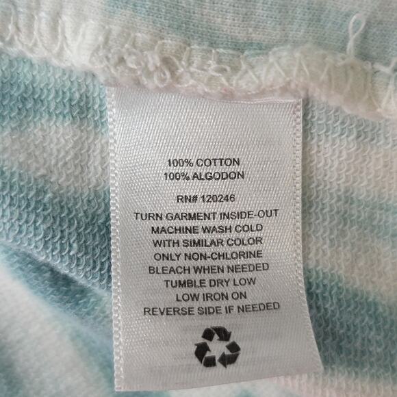 Wildflour Womens Sz XL Green and White Tie-Dye Beachy Resort Wear Tee Shirt Top - Picture 10 of 11